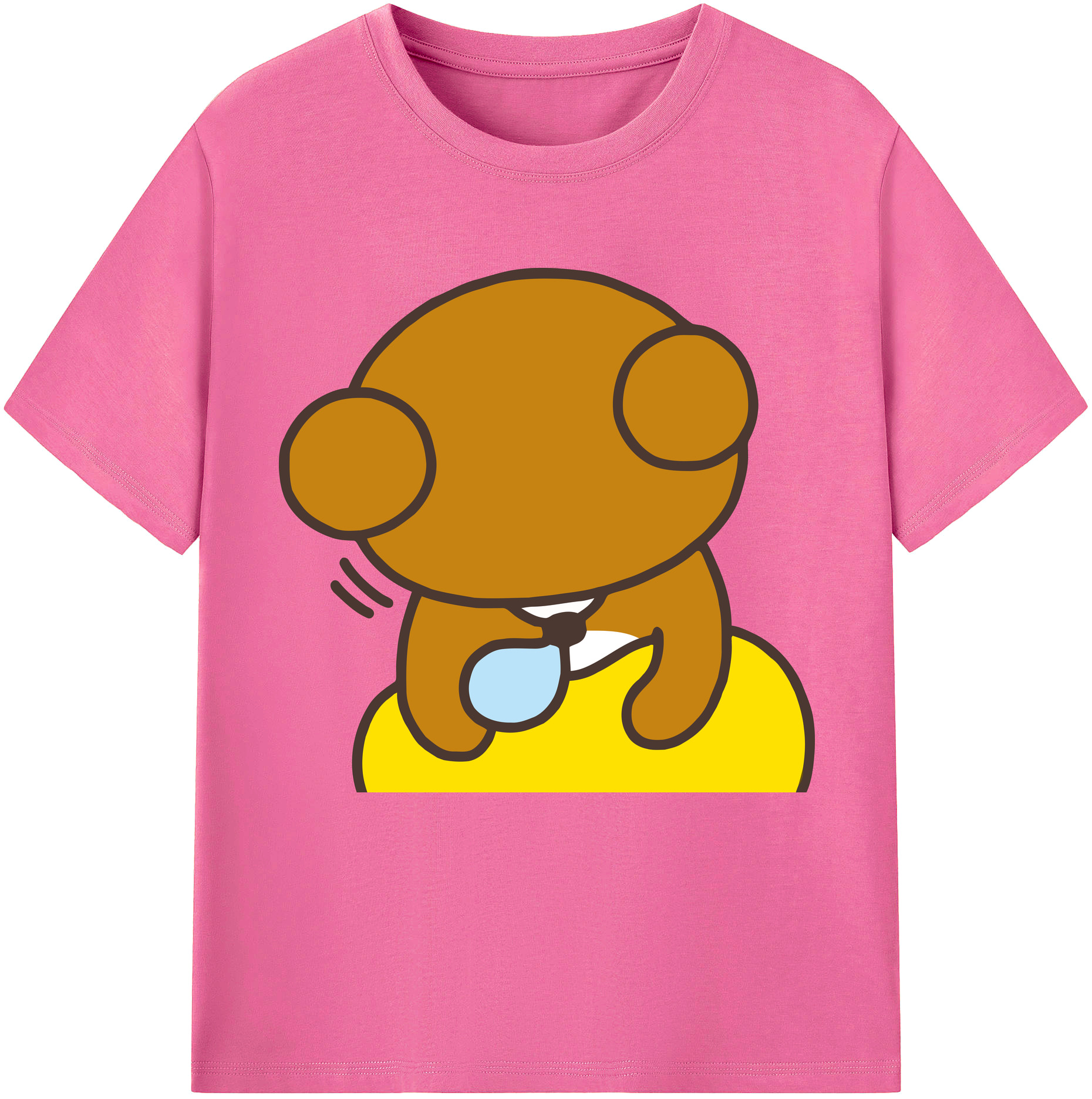 （画像用） リラックマ リラックマ キイロイトリ Rilakkuma Korilakkuma Kiiroitori レディースカジュアルプリントTシャツ（綿100％）